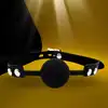 Toyz4Lovers - Ball Gag + Block Black. Czarny knebel z regulowanym zapięciem. 