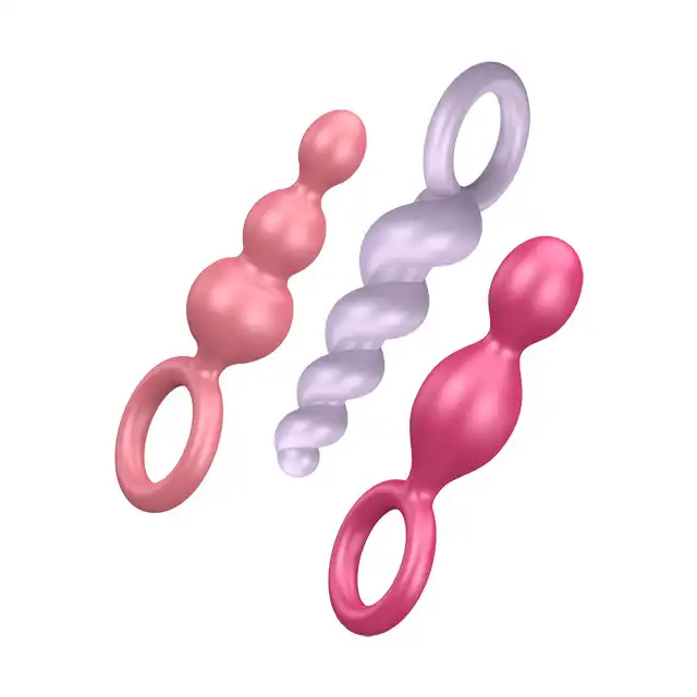 Satisfyer- zestaw trzech kolorowych wtyczek analnych
