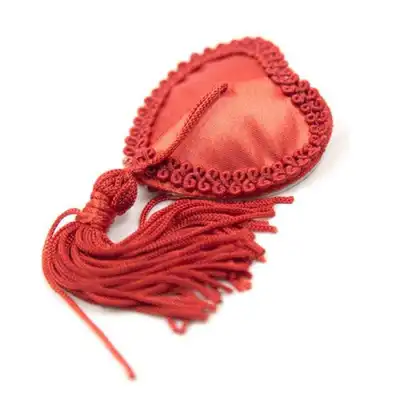 Toyz4Lovers - Heart Nipples Tassels Red. Czerwone nasutniki z frędzlami. 