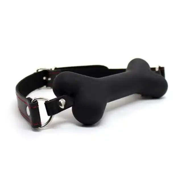 Toyz4Lovers - Easy Dog Gag Black. Czarny knebel w kształcie kości. 
