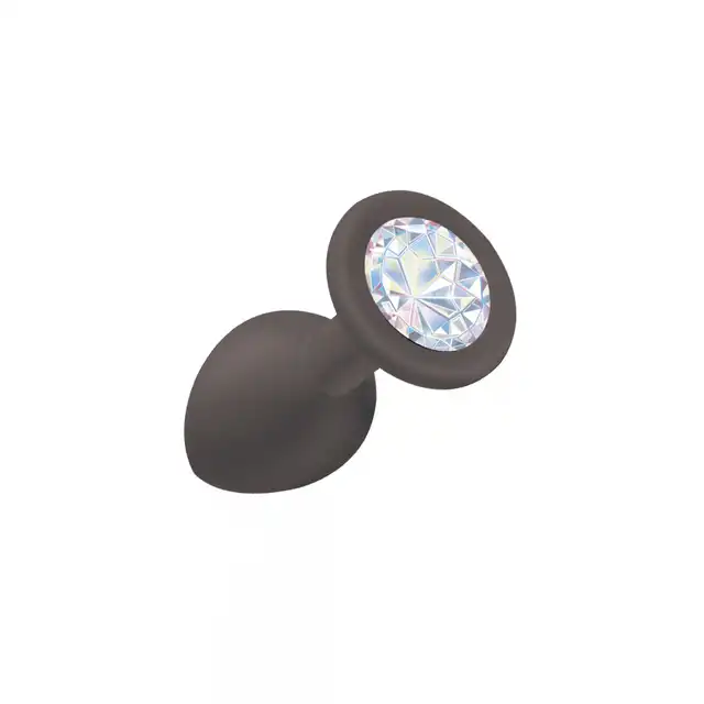 Emotions Cutie Plug Small Black Moonstone Crystal. Silikonowa wtyczka analna z kryształkiem.