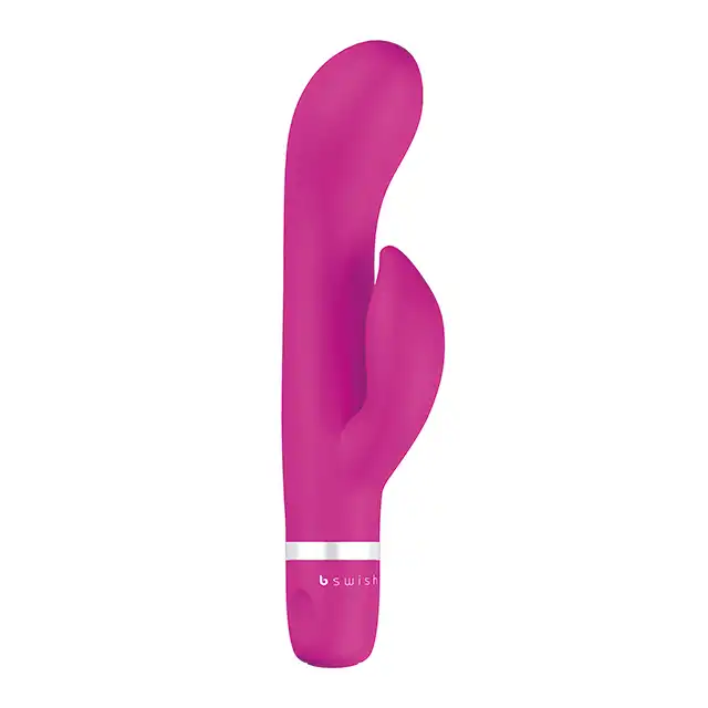 B Swish- BWild Classic Marine Cerise. Wibrator ze stymulatorem łechtaczki. 