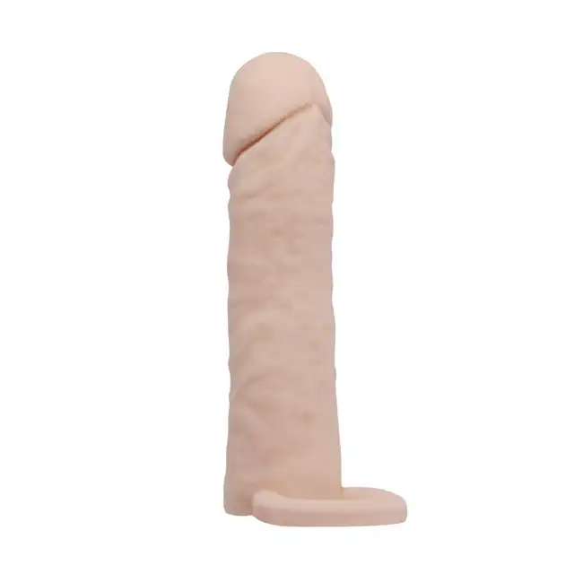 Pretty Love - Penis Sleeve M - nakładka na penisa + 4 cm. Cyber skóra.