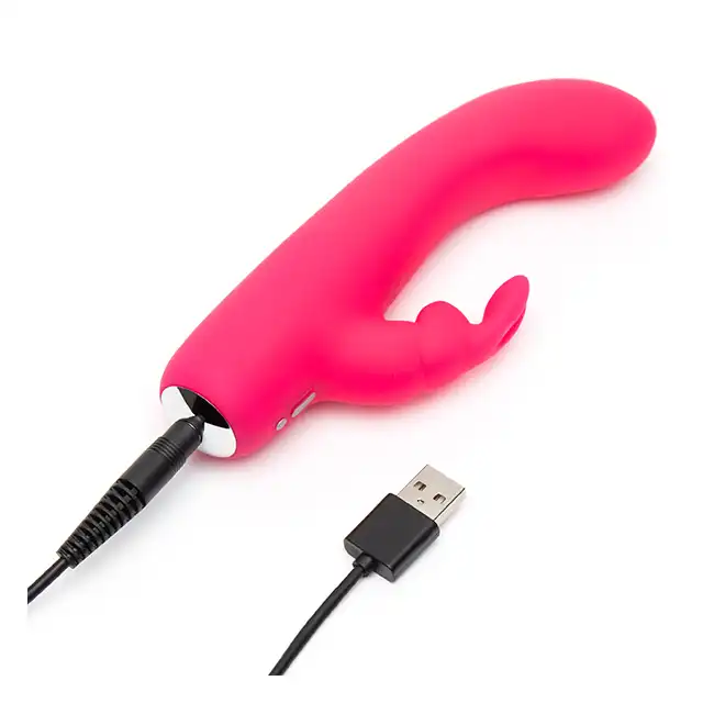 Happy Rabbit - Mini USB Rechargeable. Wibrator ze stymulatorem łechtaczki.