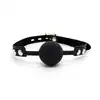 Easy Toys - Ball Gag + Block Black. Czarny knebel z regulowanym zapięciem. 