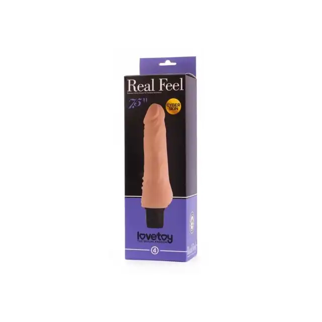Lovetoy - Reel Feel Vibrator Flesh 7,5. Wibrator z cyber skóry. 