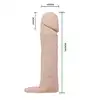 Pretty Love - Penis Sleeve M - nakładka na penisa + 4 cm. Cyber skóra.