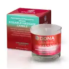 Dona - Scented Massage Candle Kissable Strawberry. Świeca do masażu z feromonami. 
