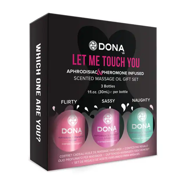 Dona - Massage Gift Set Scented 3x30 ml. Zestaw 3 zapachowych olejków do masażu. 