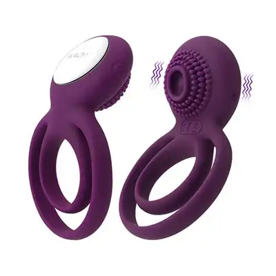Svakom - Tammy Vibrating Ring Violet. Podwójny wibrujący ring erekcyjny.
