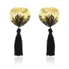 Toyz4Lovers - Heart Nipples Tassels Gold. Złote nasutniki z frędzelkami. 
