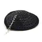 Toyz4Lovers - Heart Chain Nipples Tassels Black. Czarne nasutniki w kształcie serca. Z łańcuszkiem. 