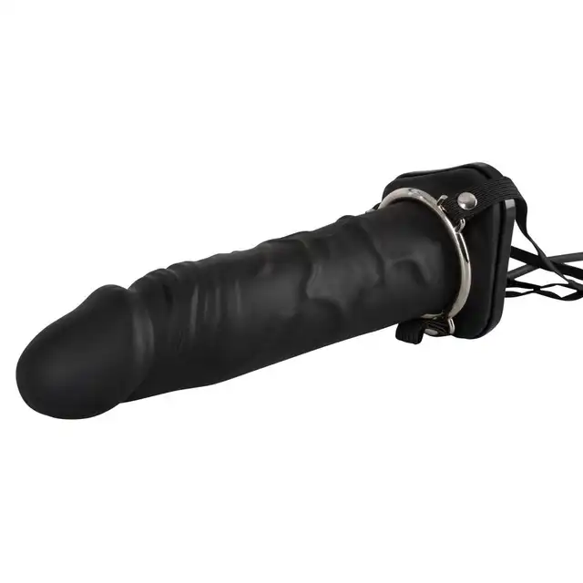 You2Toys - Inflatable Strap On. Strapon z dmuchanym czarnym dildo. Do 9 cm średnicy!