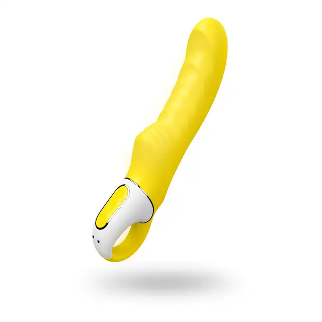Satisfyer - Yummy Sunshine Vibrator. Silikonowy, żółty wibrator. Satynowa powierzchnia.