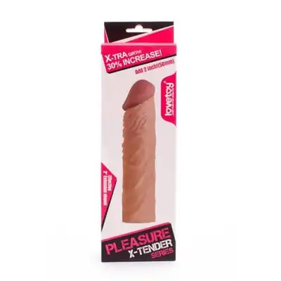 Lovetoy - Pleasure X-Tender. Nakładka przedłużająca penisa o blisko 5 cm!