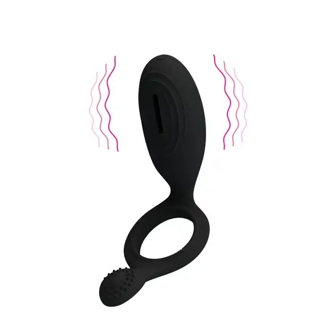 Pretty Love - Ethel. Silikonowy ring z 2 stymulującymi wypustkami. Z wibracjami. 