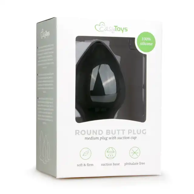  Easy Toys - Round Butt Plug M. Silikonowa wtyczka analna. 
