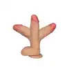 Loveclonex - Posejdon Cyberskin. Dildo z przyssawką i kręgosłupem. 21 cm