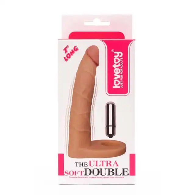 Lovetoy - The Ultra Soft Double. Wibrująca nakładka z cyber skóry