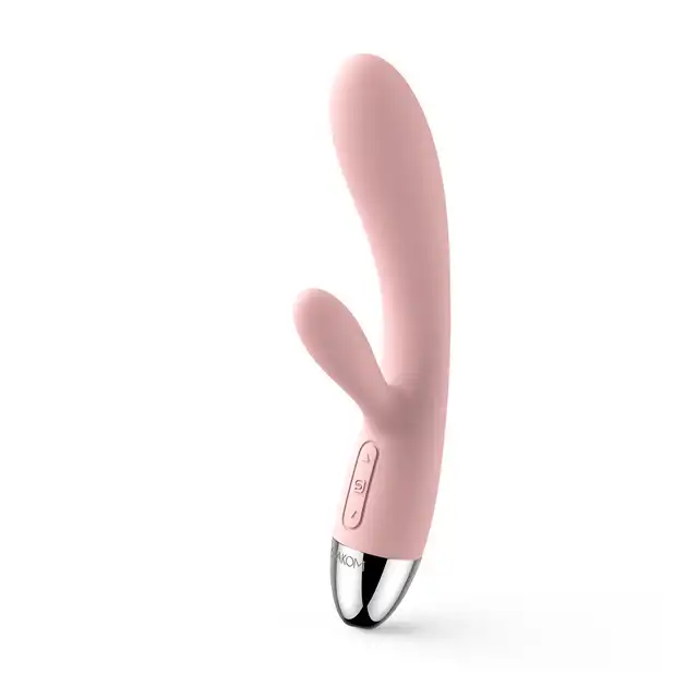Svakom - Alice Rabbit Vibrator Pale Pink. Silikonowy wibrator. Jasnoróżowy.