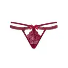 Obsessive - Wonderia stringi kolor: bordowy S/M. Subtelna kokardka. 