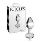 Icicles No.44 Clear - Szklana wtyczka analna 8 cm