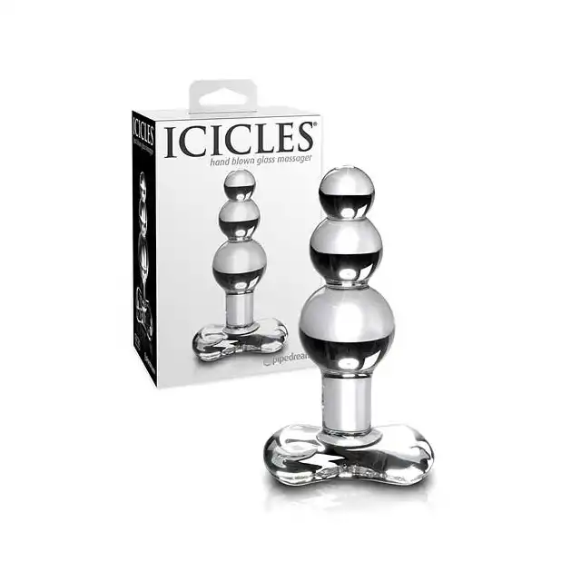 Icicles No.47 - Szklana wtyczka analna 11 cm