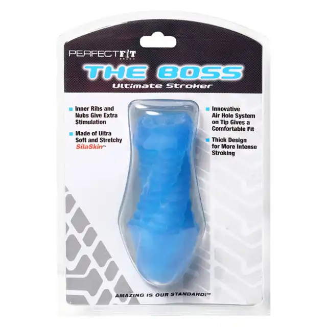 Perfect Fit - The Boss Stroker Blue - Masturbator dla mężczyzn.
