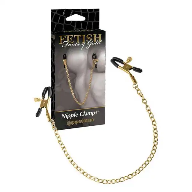 Fetish Fantasy Gold - Nipple Clamps. Złote Klamerki Na Sutki.