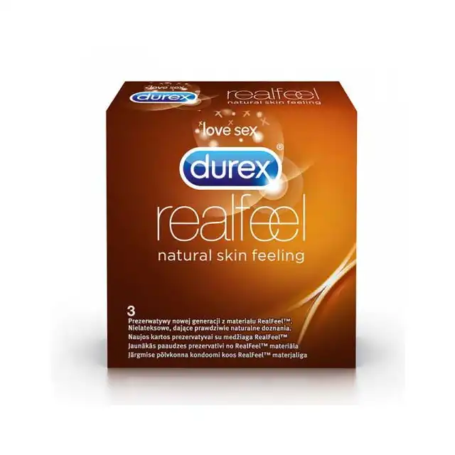 Durex - Real Feel Prezerwatywy. naturalne doznania, nielateksowe. 1 sztuka.