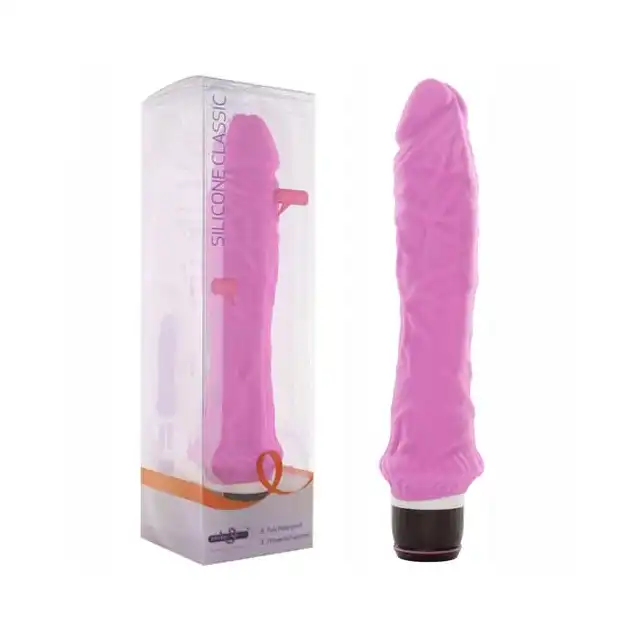 Silicone Classic - Realistyczny kształt, 7 programów, 100% wodoodporny, Pink.