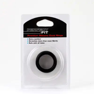 Perfect Fit - Silicone 3 Ring Kit Medium Black - Zestaw trzech ringów.