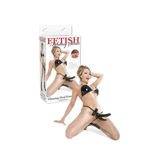 Fetish Fantasy Series - Vibrating Dual Penetrator. Podwójny Strap-On z wibracjami.