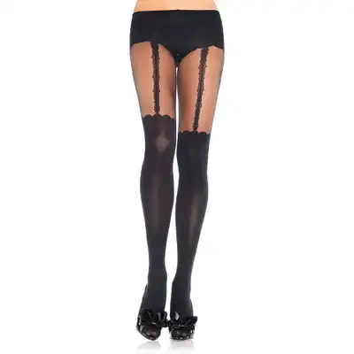 Leg Avenue -  Opaque Garterbelt Look. Rajstopy Jak Pończochy.