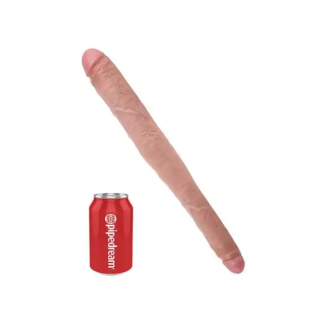 King Cock - Tapered Double Dildo. Podwójne, Realistyczne Dildo. Dwie Grubości.