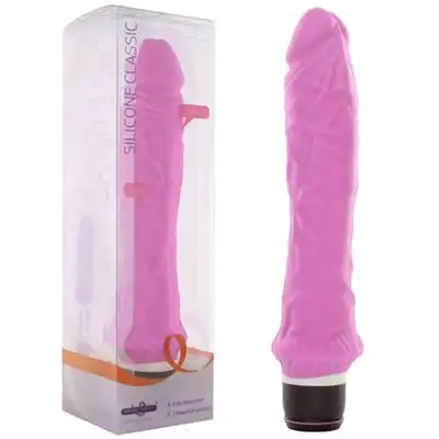 Silicone Classic - Realistyczny kształt, 7 programów, 100% wodoodporny, Pink.