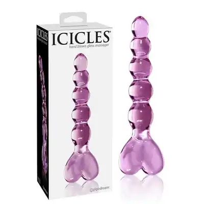 Icicles Nr.43 - Hand Blown Glass Massager - Ekskluzywne Szklane Dildo.