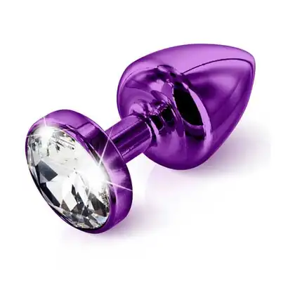 Diogol - Anni Round Purple. Luksusowa wtyczka analna. Swarovski.