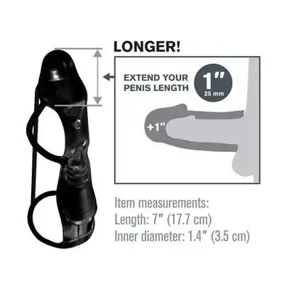 Fantasy X- Tensions - Vibrating Cock Rocket. Nakładka Na Penisa Z Wibracjami. + 2,5 cm.
