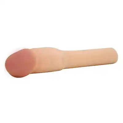 Cyberskin - Vibrating Xtra Thick - Wibrująca Przdłużka Z Cyberskóry. +10 cm.