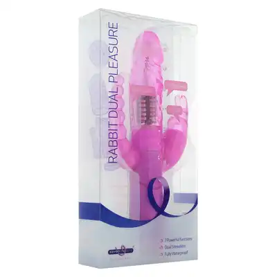 Rabbit Dual Pleasure - Wibrator potrójną stymulacją, waginalny, łechtaczkowy i oraz analny.
