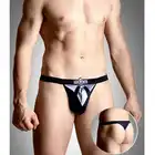 SoftLine - Thongs 4490 Black S/L. Softline - Stringi Policjanta.