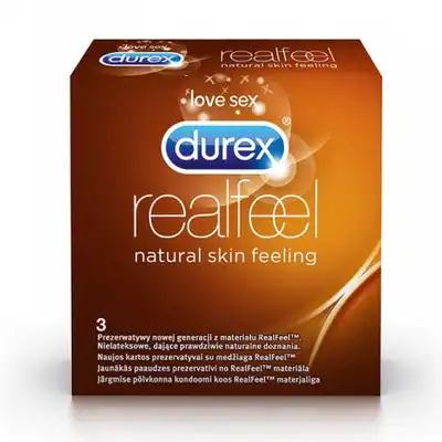 Durex - Real Feel Prezerwatywy. naturalne doznania, nielateksowe. 1 sztuka.