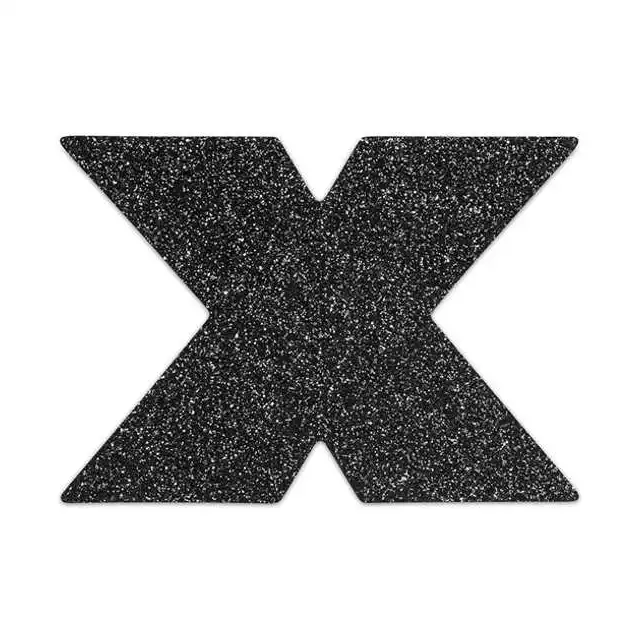 Bijoux Indiscrets - Flash Cross Black - Zmysłowe naklejkio na sutki
