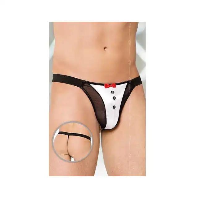 Softline - Stringi Męskie Z Guziczkami.