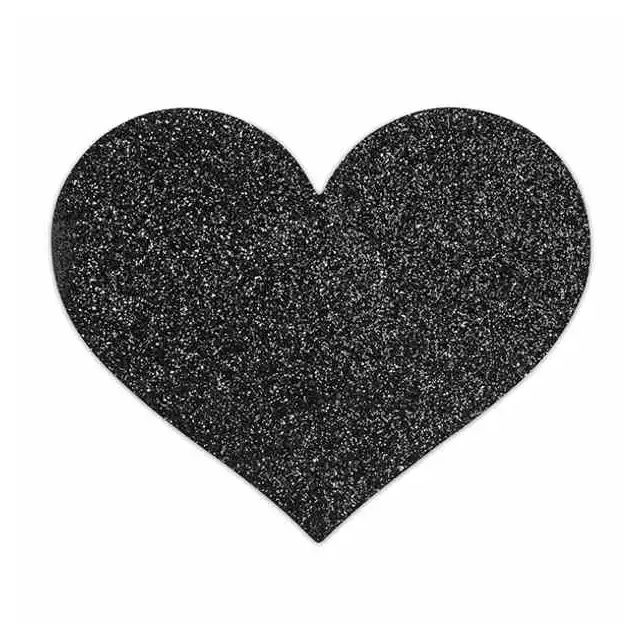 Bijoux indiscrets - Flash Heart Black - Zmysłowe naklejki na sutki.