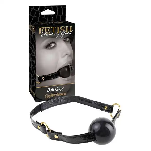 Fetish Fantasy Gold - Ball Gag. Knebel. Wzór Krokodylej Skóry.