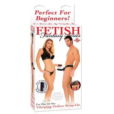 Fetish Fantasy - Strap-On Hollow dla NIEJ i dla NIEGO 15 cm Z WIBRACJĄ