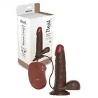 Real Rapture - Realistyczne, Brązowe Dildo Z Wibracjami. Medium. 16,5 cm.