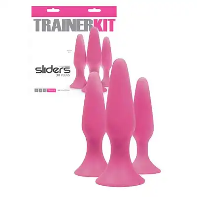 Sliders Trainer Kit Pink - Aksamitne wtyczki treningowe 3 sztuki.
